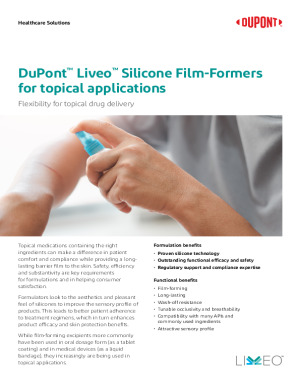 DuPont™ Liveo™ Silicone Film-Formers for topical applications