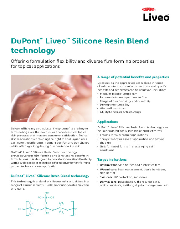 DuPont™ Liveo™ Silicone Resin Blend Technology