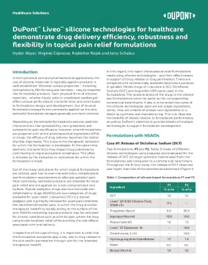 DuPont™ Liveo™ silicone technologies for healthcare