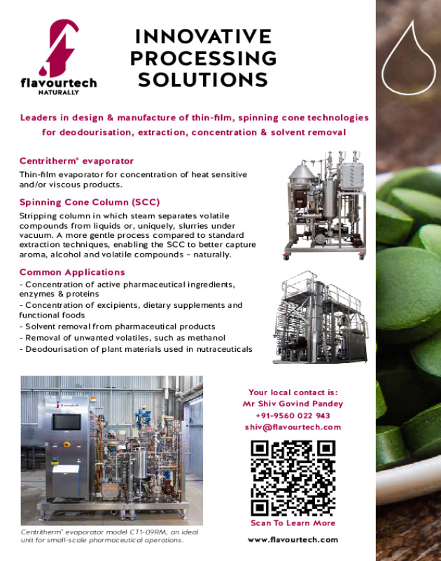 Flavourtech's processing solutions for the pharmaceutical industry