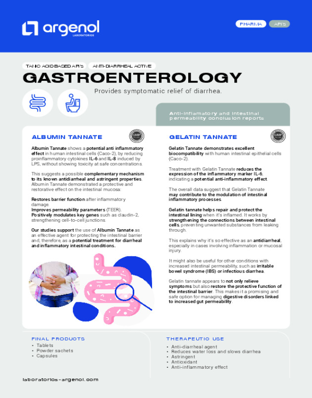 GASTROENTEROLOGY. TANNIC ACID DERIVATIVES