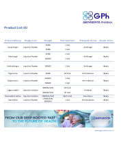 Gensenta Pharma Europe Product List