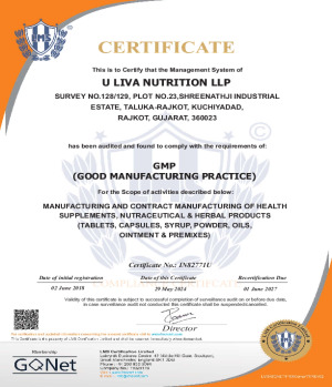 GMP CERTIFICATE