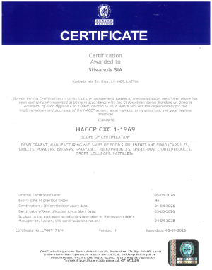 HACCP certificate