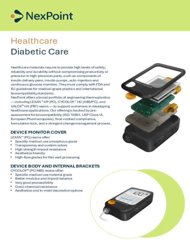 Healthcare Materials For Diabetic Care Devices