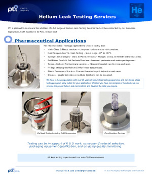 Helium Leak Testing Life Science Services