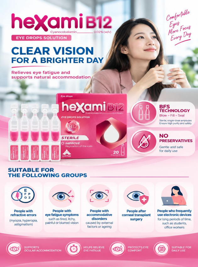 HEXAMI B12 – Vitamin B12 Eye Drops | Preservative-Free BFS Technology