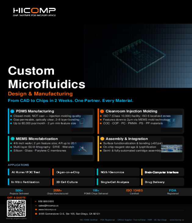HiComp Custom Microfluidics Flyer