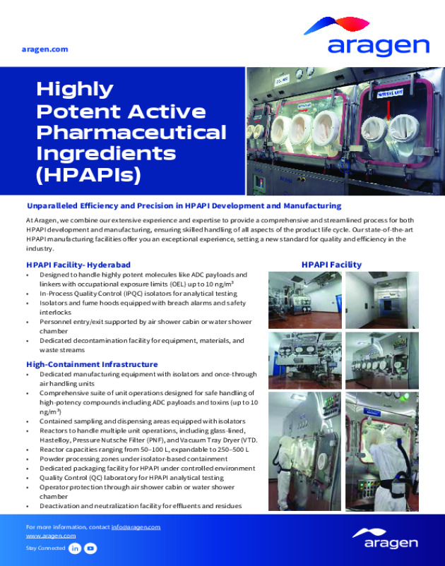 Highly Potent Active Pharmaceutical Ingredients (HPAPIs)