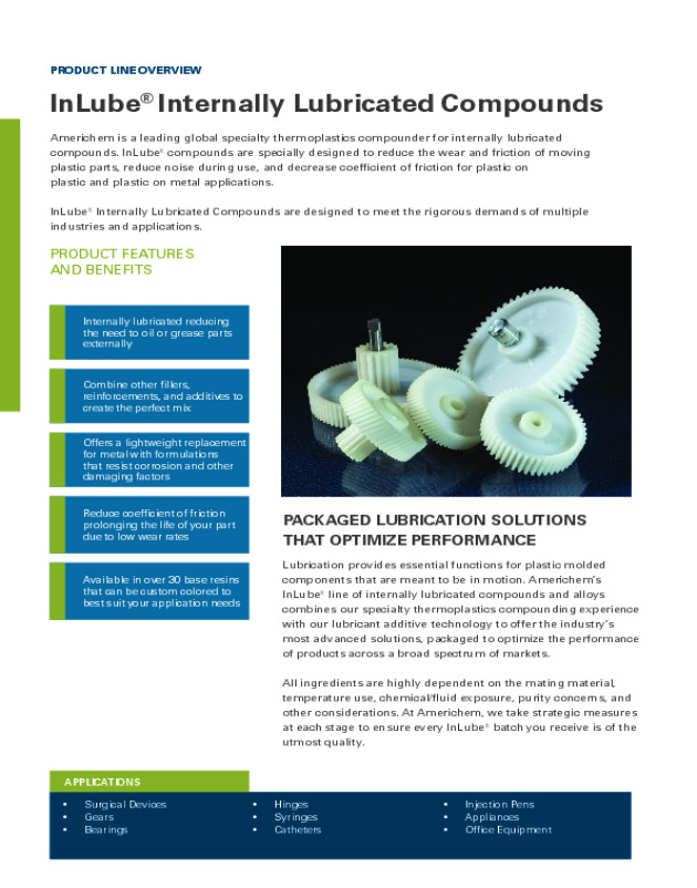 InLube® Internally Lubricated Compounds
