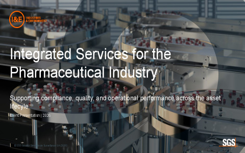 Integrated Services for the Pharmaceutical Industry