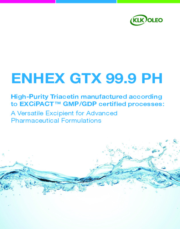 KLK OLEO Life Science Triacetin Leaflet