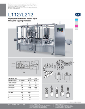 L112/212 Filling and capping machine