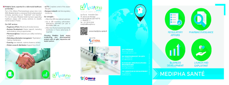 Medipha Santé your pharma partner on the French and European market