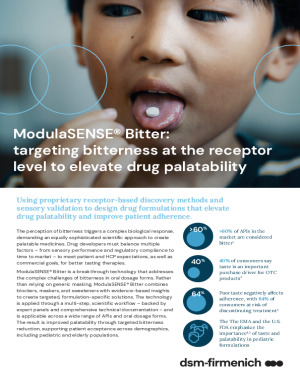 ModulaSENSE Bitter, targeting API bitterness at the recptor level