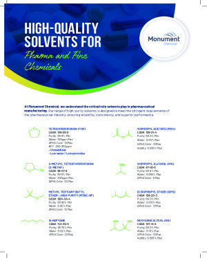 Monument Chemical Pharma Solvents Brochure