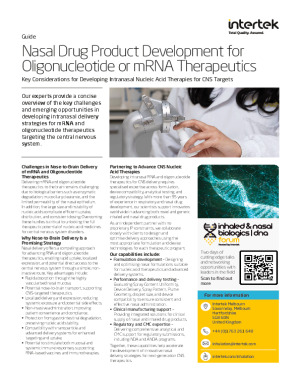 Nasal Drug Product Development for  Oligonucleotide or mRNA Therapeutics