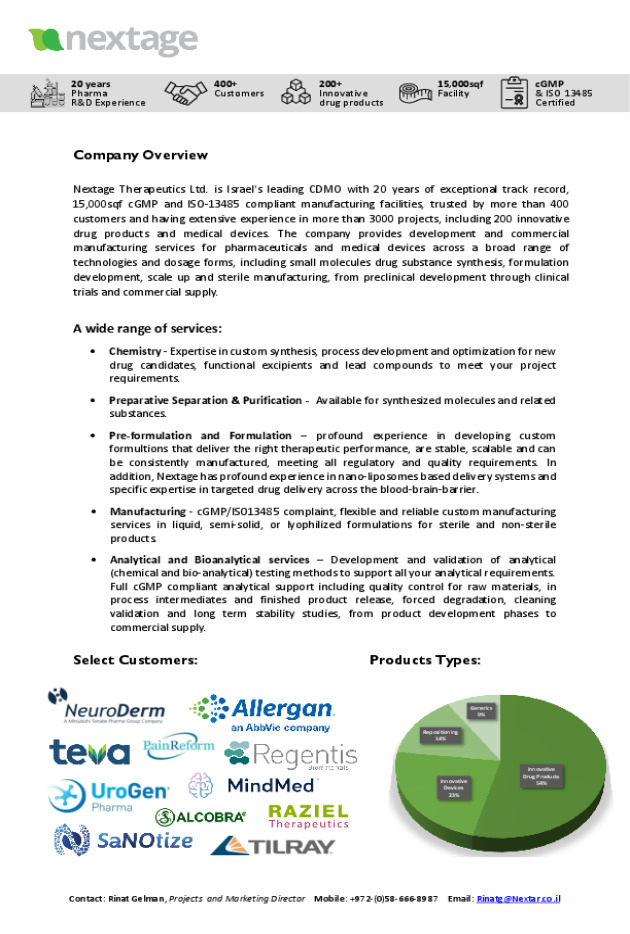 Nextage's Services