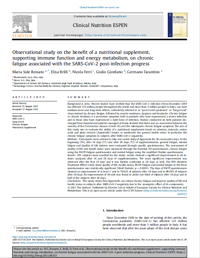 Observational study Apportal Post-Covid