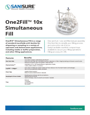 One2Fill Single-Use, Simultaneous Filling
