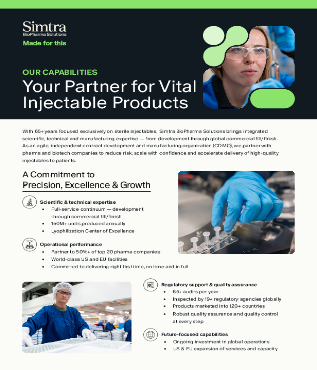 Our Capabilities- Your Partner for Vital Injectable Products
