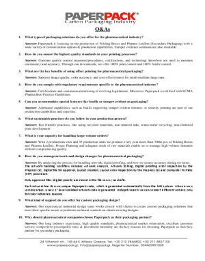Paperpack's Q & As