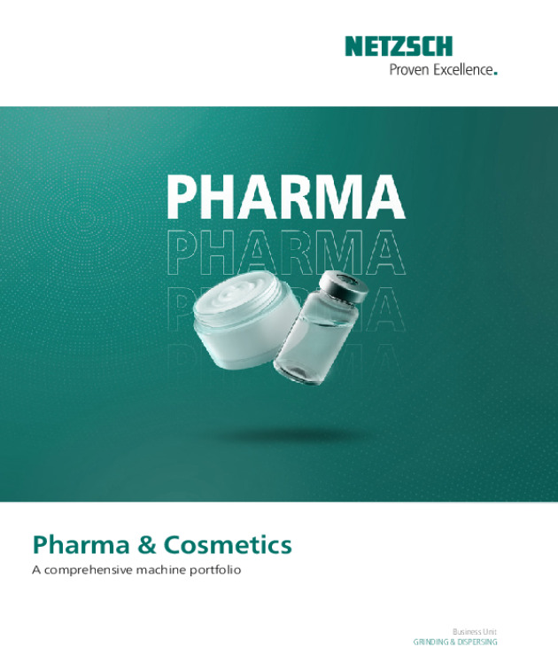 Pharma & Cosmetics Program - Grinding & Dispersing