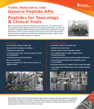 Piramal Pharma Solutions Peptides Quick Facts Sheet