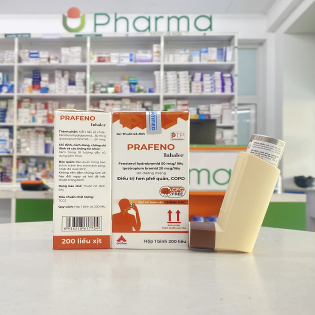 Prafeno inhaler  Ipratropium bromide, Fenoterol hydrobromide