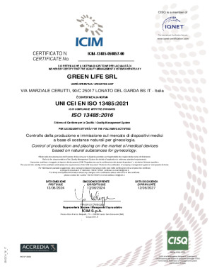 Quality certificate ISO 13485