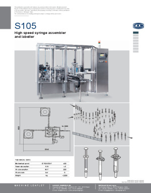 S105 Syringe assembling machine