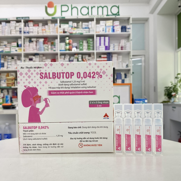 Salbutop 0.042% Salbutamol (as Salbutamol sulfate) 1.25 mg in Solution for nebulizer