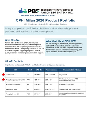 Taiwan PBF product list