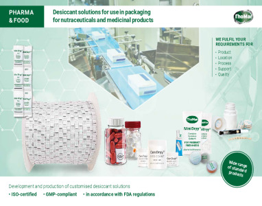 ThoMar Desiccant solutions for use in packaging  for nutraceuticals and medicinal products