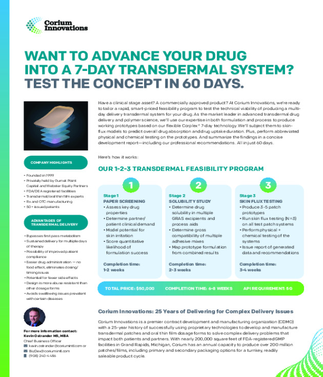 Transdermal Feasibility Program