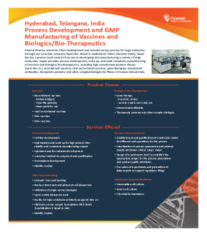 Vaccines & Biologics Quick Facts Sheet