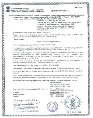 Written Confirmation