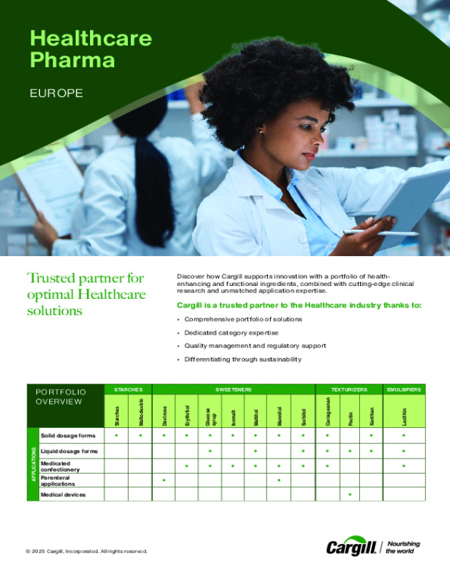 Your trusted partner for optimal pharma excipients solutions