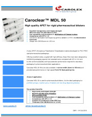APET CAROCLEAR MDL 50 blister foil