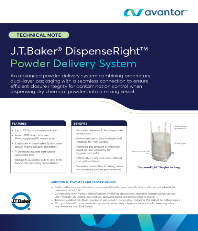 J.T.Baker® DispenseRight™ Powder Delivery System