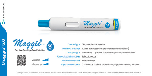 Maggie 5.0 cartridge-based autoinjector datasheet