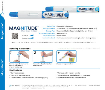 Magnitude cartridge-based autoinjector datasheet