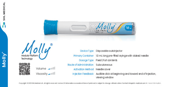 Molly modular platform autoinjector datasheet