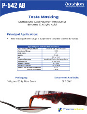 Taste Masking Agent for bitter drugs (Doshion P 542 AB)