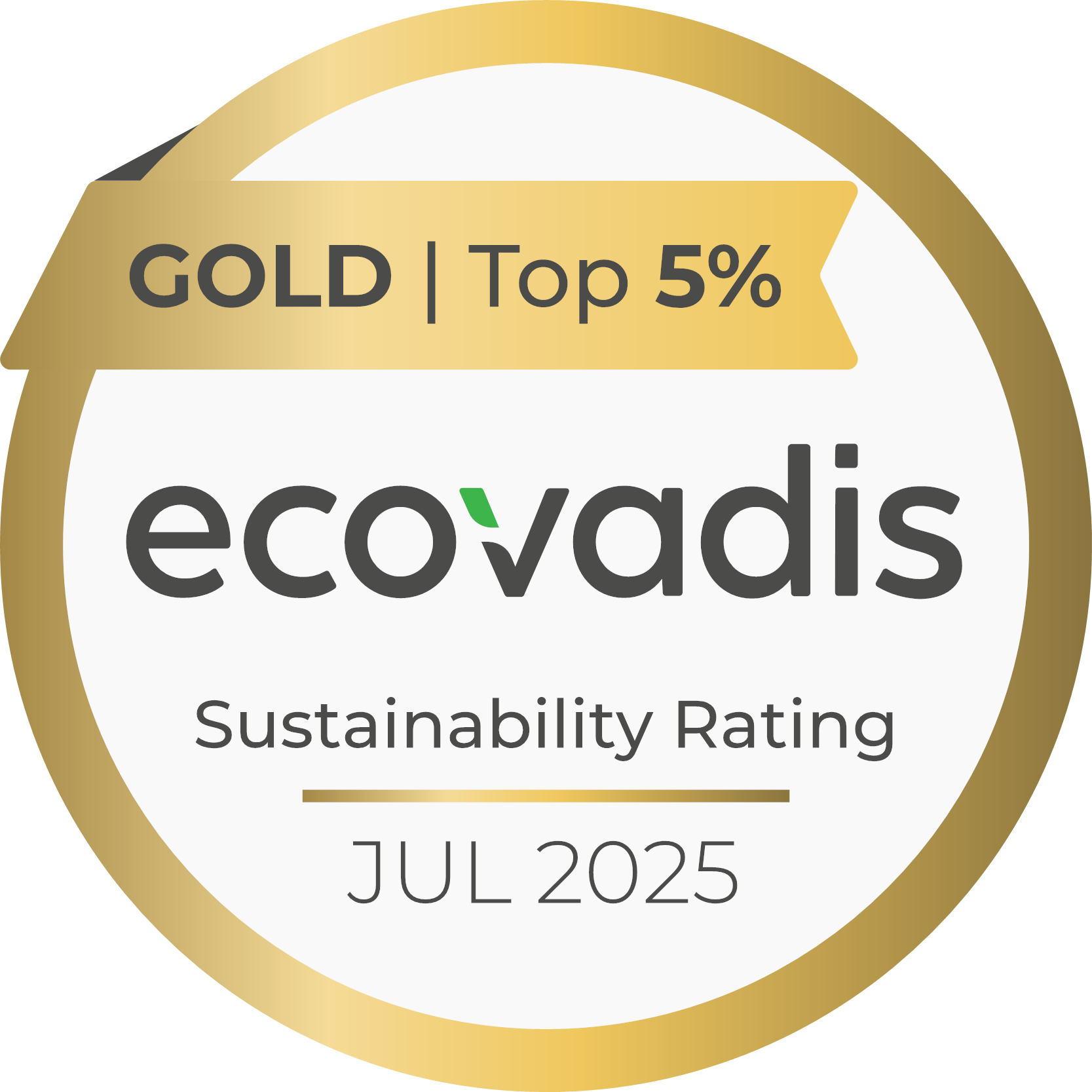EcoVadis GOLD - July 2025