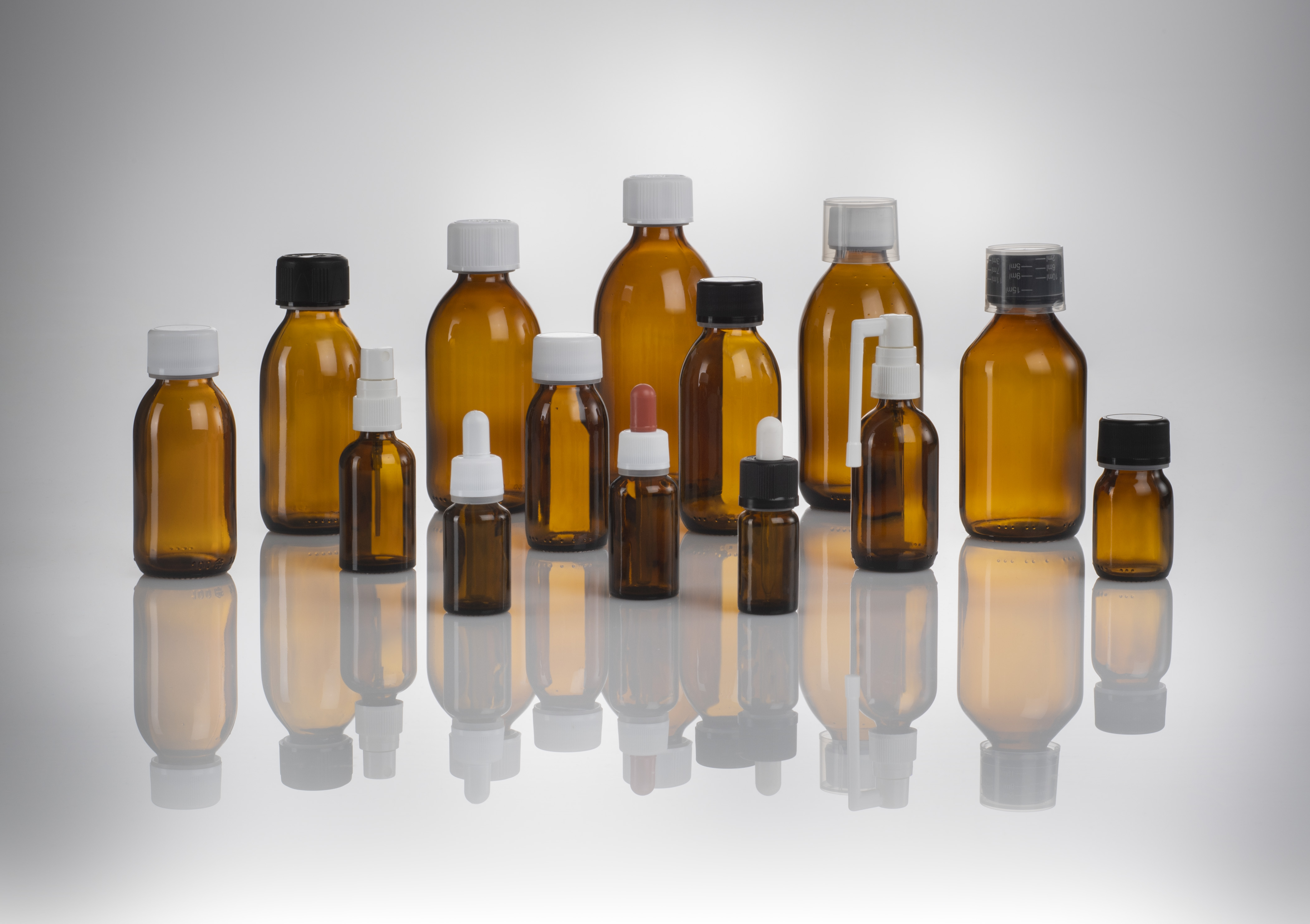 glass bottles