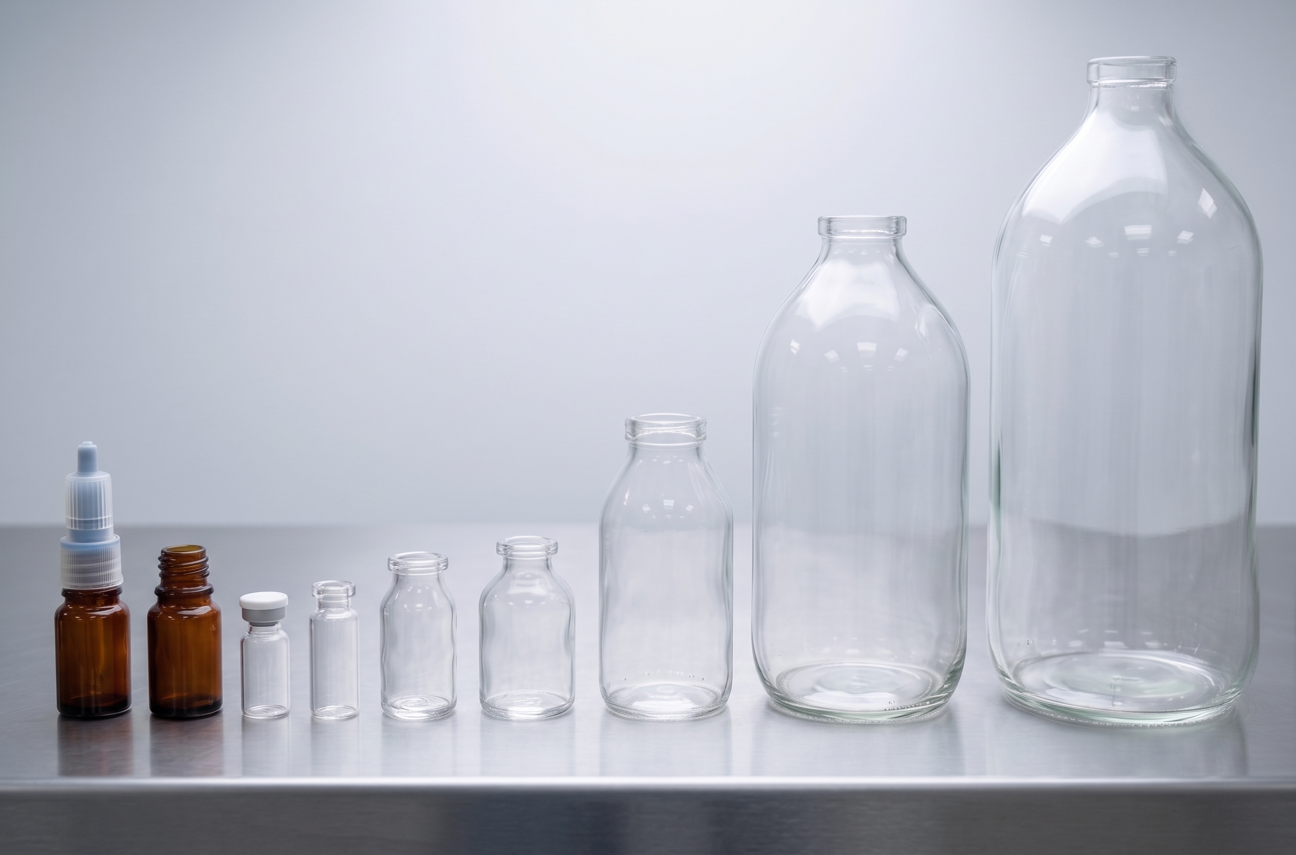 Glass vial range for flexible small batch processing.