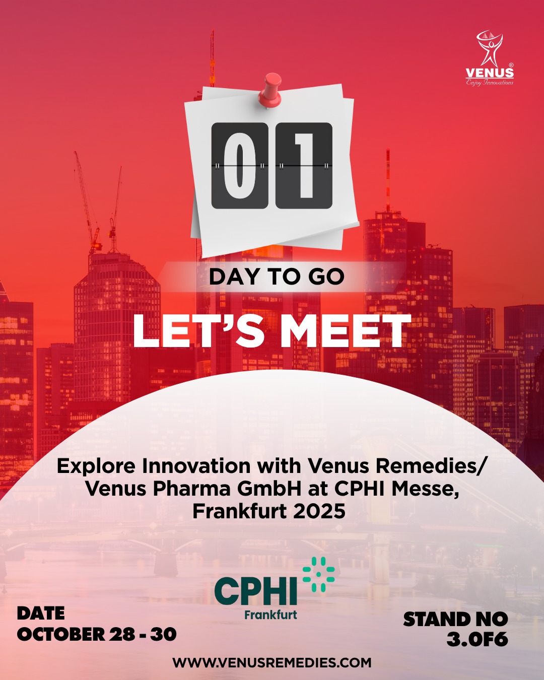 Just 1 Day to Go!  We’re all set to meet you at CPHI Frankfurt 2025