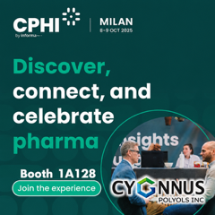 Meet Cygnus Polyols at CPHI Milan 2026