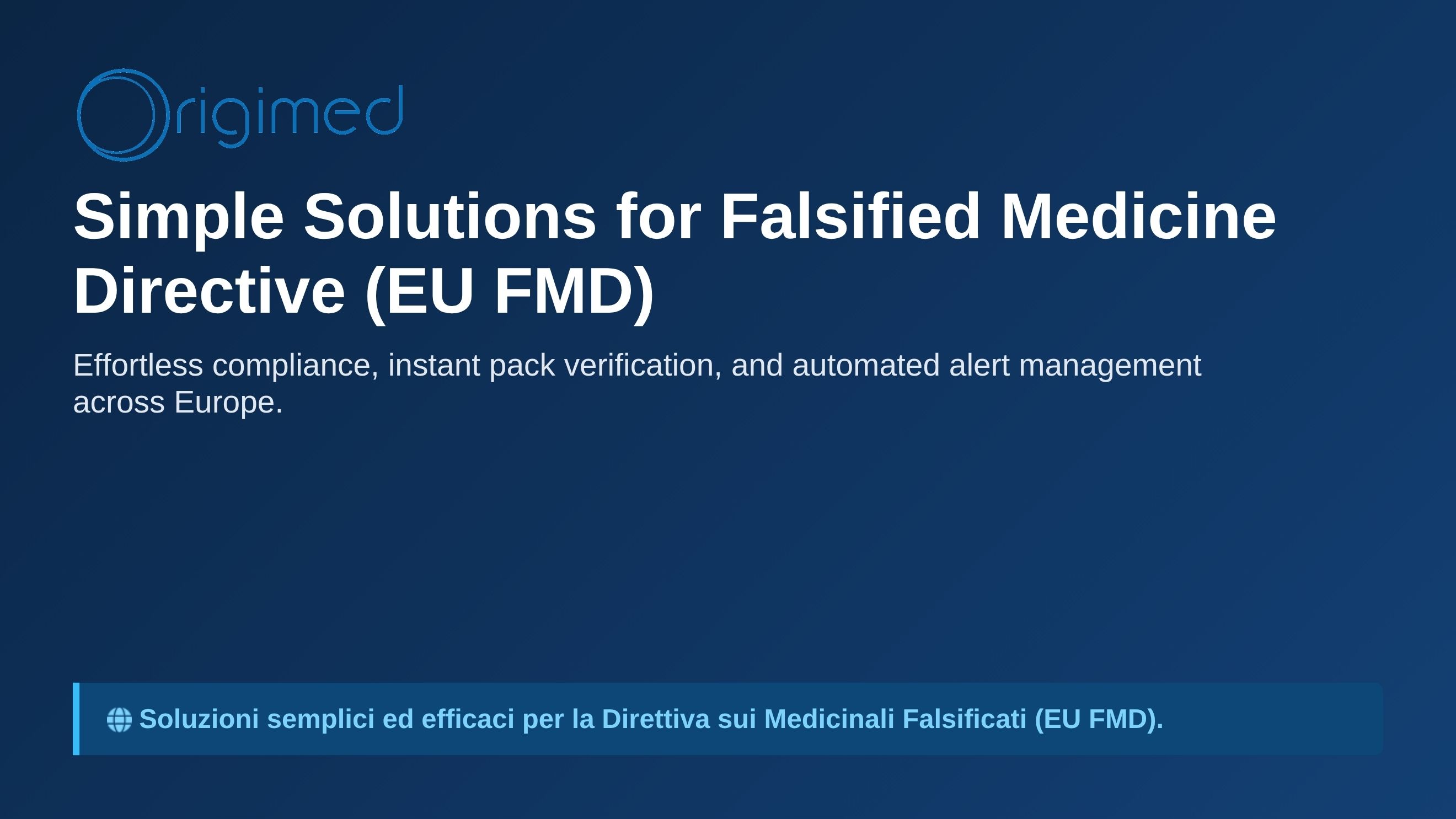 Origimed - Smarter software for safer medicine